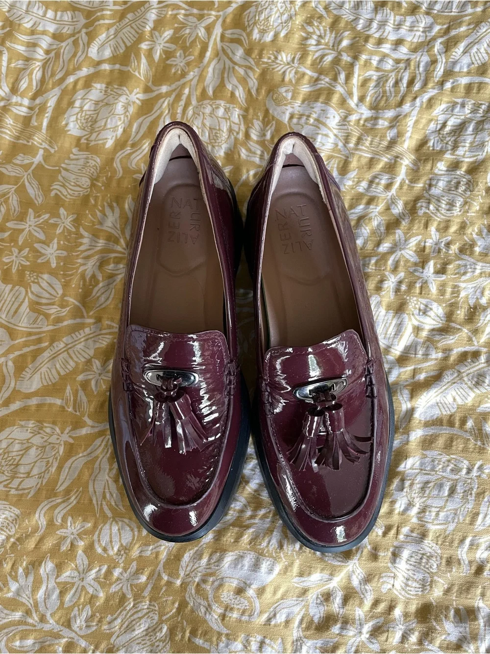Naturalizer Women's Burgundy Patent Tassel Loafers